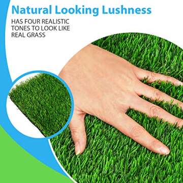 Durable 4 Tone Artificial Grass Turf for Pets and Gardens