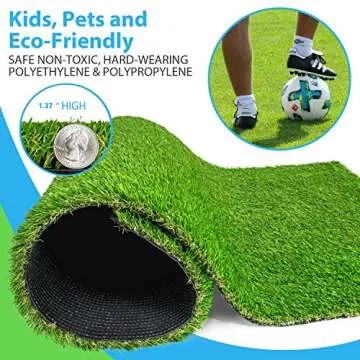 Durable 4 Tone Artificial Grass Turf for Pets and Gardens