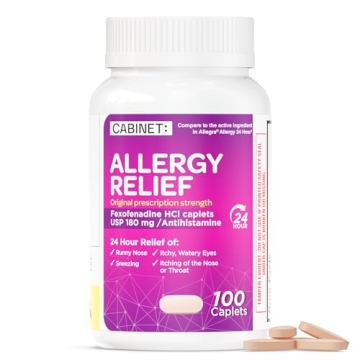 Non-Drowsy Fexofenadine HCl 180mg - 24hr Allergy Relief Like Allegra