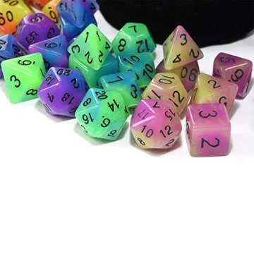Glow in the Dark Dice Set 35 Pieces for RPG Games
