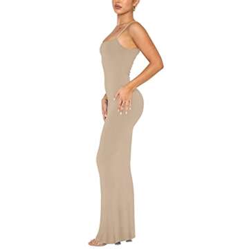 REORIA Women's Sexy Casual Lounge Slip Long Dress for Elegant Occasions
