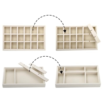 Stackable Velvet Jewelry Organizer - Elsjoy Set of 8