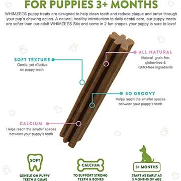 Whimzees Puppy Dental Treats Bundle for Healthy Chewing