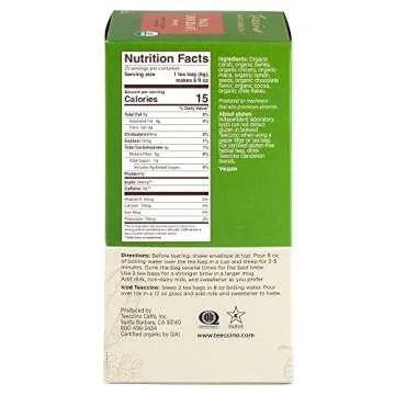 Teeccino Maca Chocolaté Herbal Tea - Rich & Roasted Herbal Tea That’s Caffeine Free & Prebiotic w...