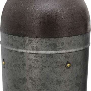 FirsTime & Co. Silver Barnyard Lane Vase 3-Piece Set, Rustic Modern Home Decor for Living Room and Bedroom, Floor or Mantle Vases, Metal, Farmhouse, 31.5 Inches Tall