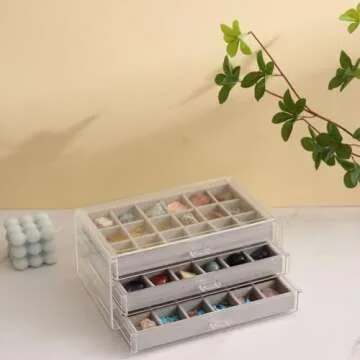 Stylish CLUQMEIK Acrylic Display Case for Rock Collections