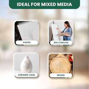 MyArtscape Graphite Transfer Paper, 20 Black Sheets - Wax Free - Erasable - Smudge-Free - Ideal for Drawing, Tracing and Watercolor Transfer - Premium Arts and Crafts Supplies