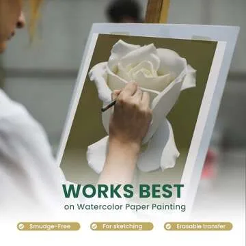 MyArtscape Graphite Transfer Paper, 20 Black Sheets - Wax Free - Erasable - Smudge-Free - Ideal for Drawing, Tracing and Watercolor Transfer - Premium Arts and Crafts Supplies