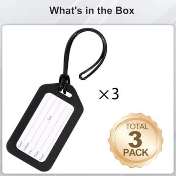 10 Pack Luggage Tag Bright Luggage Tags for Suitcases Bag Tags Name Tags for Kids Travel Accessories Must Haves by Sodsay