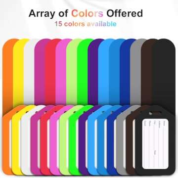 10 Pack Luggage Tag Bright Luggage Tags for Suitcases Bag Tags Name Tags for Kids Travel Accessories Must Haves by Sodsay