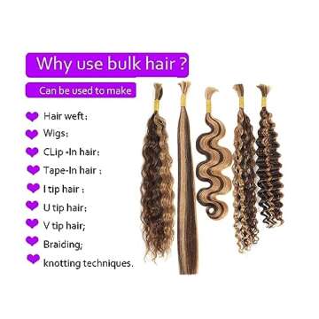 Human Hair for Braiding 100% Unprocessed Brazilian No Weft 20 Inch (100g (1pack-2bundles)) Human Hair Braids Extension Remy Human Braiding Hair for Micro Braids Hair (Super Bulk, Natural black)