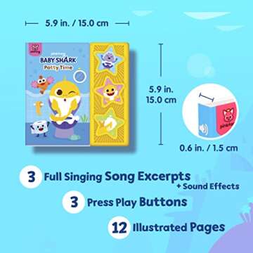 Pinkfong Baby Shark Potty Time Sound Book: Interactive Potty Training StorybookㅣBaby Learning Toys...