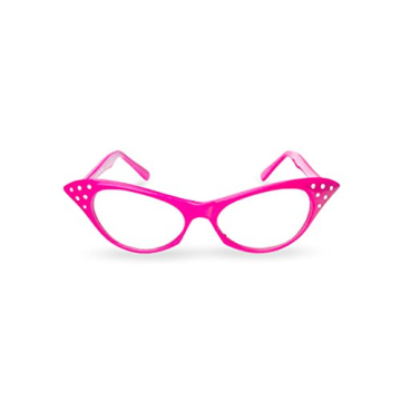 Cat Eye Retro Costume Glasses with Rhinestones