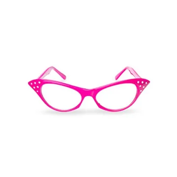 Cat Eye Retro Costume Glasses with Rhinestones