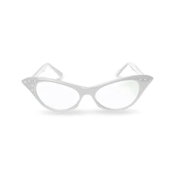 Cat Eye Retro Costume Glasses with Rhinestones