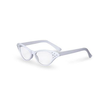 Cat Eye Retro Costume Glasses with Rhinestones