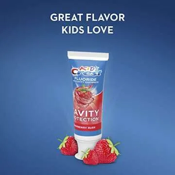 Crest Kid's Cavity Protection Fluoride Toothpaste, Strawberry Rush, 4.2 Ounce (Pack of 3)
