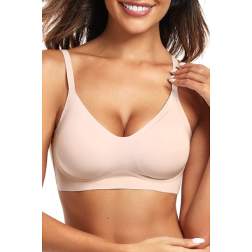 Vertvie Women's Seamless Wireless Push Up Bra Comfort