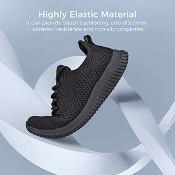 Footfox Women's Slip-On Sneakers - Lightweight & Comfortable Casual Sneakers for Sports & Gym