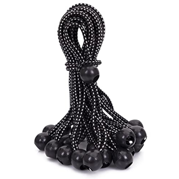 Kotap BB-9B Ball Bungee Cord, Heavy-Duty & Versatile, Indoor & Outdoor, Tarp Tie-Down, Organize & Se...