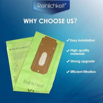 1 Pack（8 Bags）Vacuum Cleaner Bags For Oreck type CC vacuum bags,XL.Fit All Oreck XL Upright Vacuum