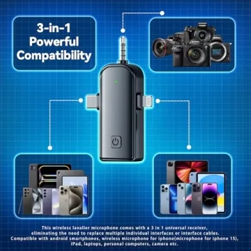 AWSENS 3 in 1 Wireless Lavalier Microphones for All