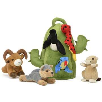 Plush Cactus Desert Animal House - Fun Stuffed Animal Playset