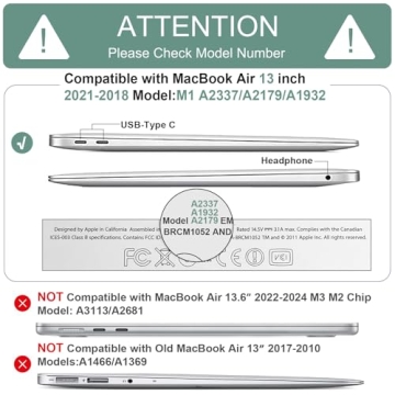 B BELK MacBook Air 13 Case with Pearl Design and Accessories