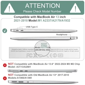 B BELK MacBook Air 13 Case with Pearl Design and Accessories