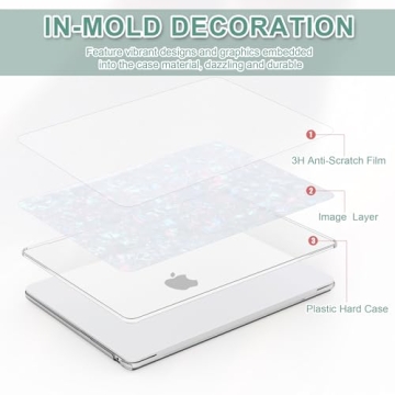 B BELK MacBook Air 13 Case with Pearl Design and Accessories