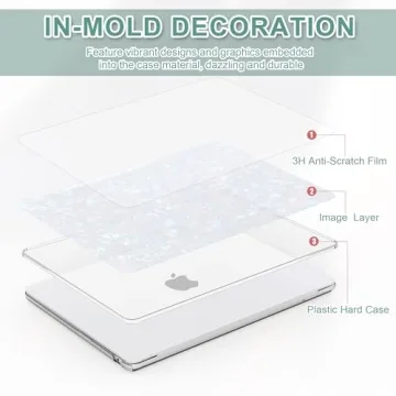 B BELK MacBook Air 13 Case with Pearl Design and Accessories