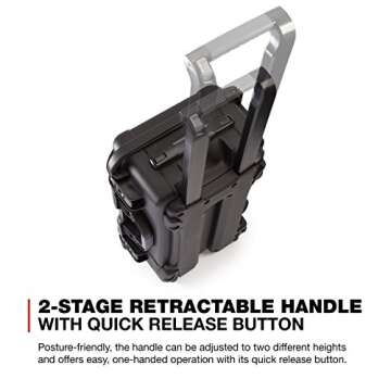 Nanuk Wheeled Series 935 Lightweight NK-7 Resin Waterproof Protective Case and Padded Divider - Black