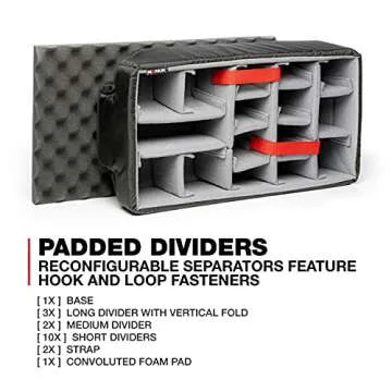 Nanuk Wheeled Series 935 Lightweight NK-7 Resin Waterproof Protective Case and Padded Divider - Black