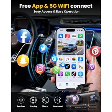 4 Channel 360° Dash Cam with 4K HD Video and WiFi