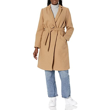 Daily Ritual Women's Wool Blend Belted Coat