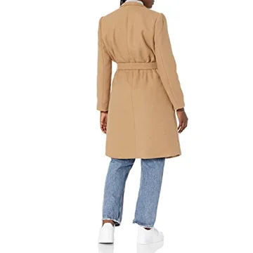 Daily Ritual Women's Wool Blend Belted Coat