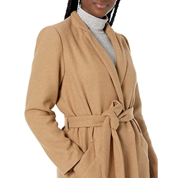 Daily Ritual Women's Wool Blend Belted Coat