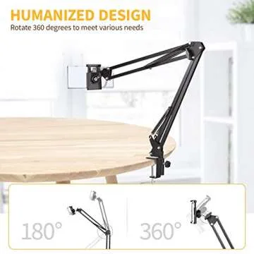 Universal 360° Rotation Phone Holder for Desk and Bed