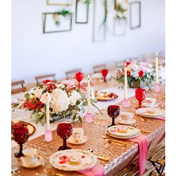 Vixdonos Pink Candlestick Holders Set of 3 Glass Candle Holders