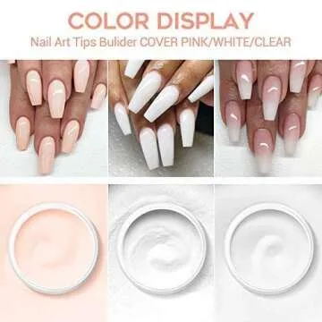 MODELONES Acrylic Powder with Professional Liquid Monomer for Nail Extension Clear/White/Nude All in One Kit with Carrier Bag Acrylic Nail Brush Nail Form No Need Nail Lamp, MMA Free Monomer