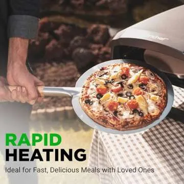 NutriChef Outdoor Pizza Oven: Cooks 12" Pizza in 60 Secs