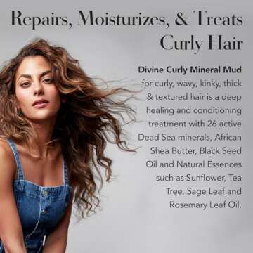Saphira Divine Mineral Mud for Wavy and Curly Hair - Deep Conditioning Mask