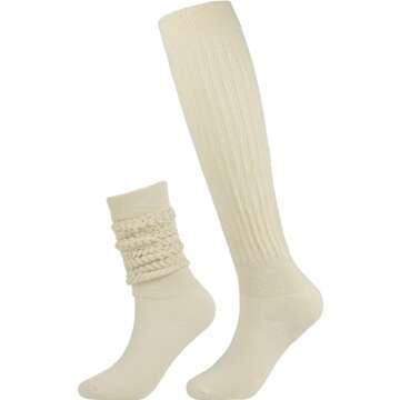 Sooneeya Women Slouch Socks - Cute Knee High Scrunch Socks - Fashion Long Slouchy Boot Socks Size 5-...