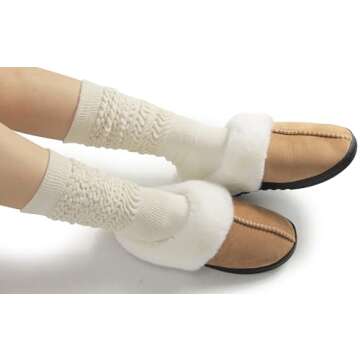 Sooneeya Slouch Socks - Cozy Knee High Scrunch Socks
