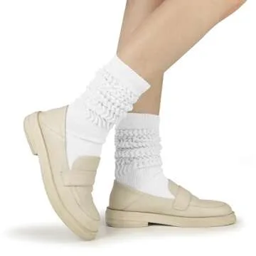 Sooneeya Slouch Socks - Cozy Knee High Scrunch Socks