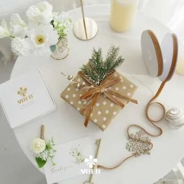 MEEDEE Cognac Velvet Ribbon 3/8 Inch Double Face Velvet Ribbon 2 Rolls 20 Yards Copper Velvet Ribbon for Ornaments, Gift Wrappig, Christmas Tree Decorations, Rustic Wreath, Winter Decor