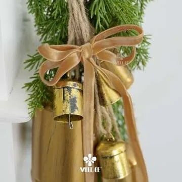 MEEDEE Cognac Velvet Ribbon 3/8 Inch Double Face Velvet Ribbon 2 Rolls 20 Yards Copper Velvet Ribbon for Ornaments, Gift Wrappig, Christmas Tree Decorations, Rustic Wreath, Winter Decor