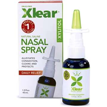Xlear Nasal Spray, Natural Saline Nasal Spray with Xylitol, Nose Moisturizer for Kids and Adults, 1....