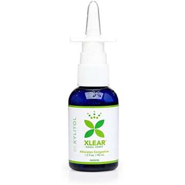Xlear Nasal Spray, Natural Saline Nasal Spray with Xylitol, Nose Moisturizer for Kids and Adults, 1.5 fl oz (Pack of 3)