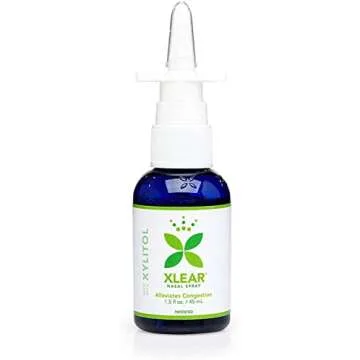 Xlear Nasal Spray, Natural Saline Nasal Spray with Xylitol, Nose Moisturizer for Kids and Adults, 1.5 fl oz (Pack of 3)